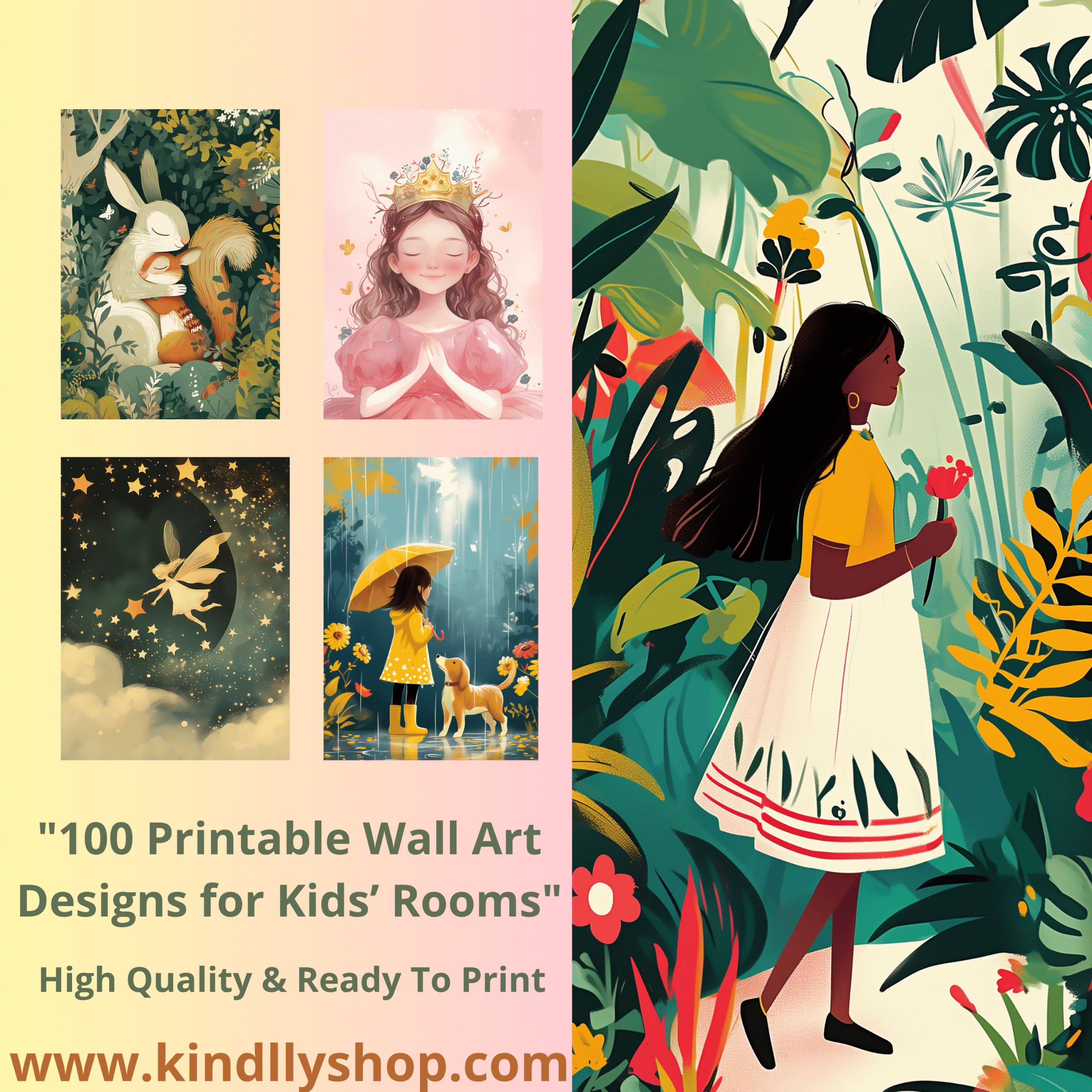 modern kids wall prints