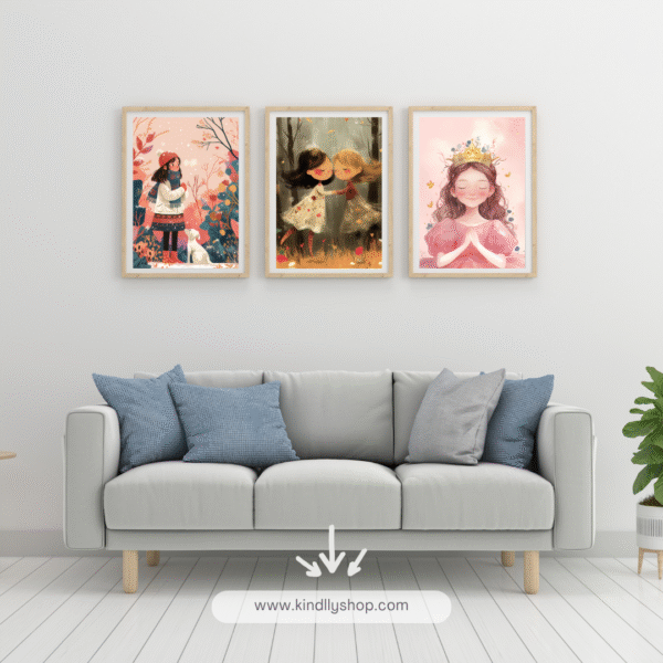 modern kids wall prints